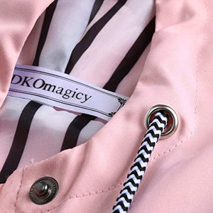 perfectCOCO Women's Outwear Raincoats Windproof Windbreaker Hoodie Jacket Waterproof Outdoor Hooded Coats Pink