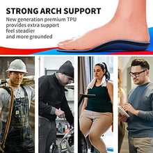 Load image into Gallery viewer, Walkomfy Heavy Duty Support Pain Relief Orthotics - 210+ lbs Plantar Fasciitis High Arch Support Insoles for Men Women, Flat Feet Orthotic Insert, Work Boot Shoe Insole, Absorb Shock with Every Step

