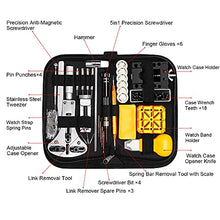 Load image into Gallery viewer, BYNIIUR Watch Repair Kit, Watch Case Opener Spring Bar Tools, Watch Battery Replacement Tool Kit, Watch Band Link Pin Tool Set with Carrying Case and Instruction Manual
