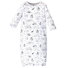 Load image into Gallery viewer, Touched by Nature Unisex Baby Organic Cotton Gowns, Arctic, Preemie US
