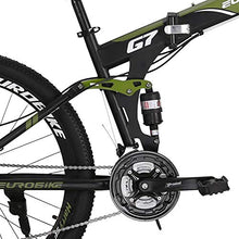 Load image into Gallery viewer, EUROBIKE Bicycle G7 27.5-inch Bike Mountain Bike 27.5" 21-Speed Shift Left 3 Right 7 Cycle Folding Mountain Bike Frame Shock Absorption Mountain Bike Army Green, 27.5
