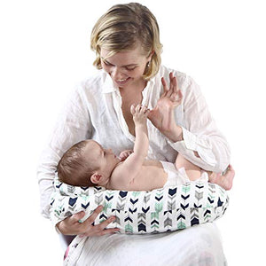 Borje New Design 45°Angle Newborn Breastfeeding Adjustable Pillow for Babies Nursing Baby Lounger (Arrows)