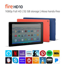 Load image into Gallery viewer, Fire HD 10 Tablet with Alexa Hands-Free, 10.1&quot; 1080p Full HD Display, 32 GB, Black (Previous Generation - 7th)
