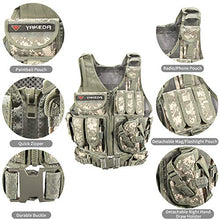 Load image into Gallery viewer, YAKEDA Tactical Vest Outdoor Ultra-Light Breathable Combat Training Vest Adjustable for Adults (ACU Camou)
