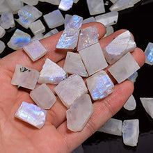 Load image into Gallery viewer, 50 carats Natural Blue Fire Rainbow Moonstone Rough Gemstone 3 To 5 Pcs, Raw Crystals, Moonstone Rock, Jewelry Making Supplies, Chakra Healing, Energy Stone, Reiki, ART-CRAFTS-DIY Stone
