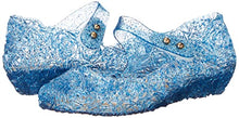 Load image into Gallery viewer, Frozen Inspired Elsa Costumes Flats Shoes, Snow Queen Princess Birthday Sandals for Little Girls, Toddler or Kids US Size 8 Blue
