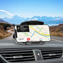Load image into Gallery viewer, Dash Phone Holder for Car, APPS2Car Dashboard Phone Holder with Sticky Suction Cup &amp; 3M Tape, Anti-Slip GPS Car Mount Compatible with iPhone 13 12 Samsung LG Android 3-7 Inch Smartphones, GPS Devices

