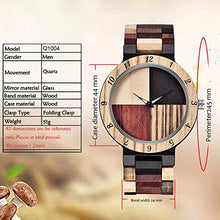Load image into Gallery viewer, Inverted Geometric Wood Watch Creative Quartz Watch for Men Hand-Made Wooden Watches (Khaki)
