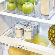 Load image into Gallery viewer, iDesign Plastic Bin, Kitchen Storage Organizer for Refrigerator, Freezer and Pantry, 8" x 8" x 6", BPA-Free, Medium, Clear
