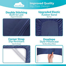 Load image into Gallery viewer, 6 Piece Extra Deep Pocket Sheets Microfiber Sheets Bed Sheets Bedding Sets Queen Size, Navy Blue
