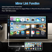 Load image into Gallery viewer, Hieha Car Stereo Compatible with Apple Carplay and Android Auto, 7 Inch Double Din Car Stereo with Bluetooth, Touch Screen Car Radios MP5 Player with A/V Input, Backup Camera, Mirror Link, SWC
