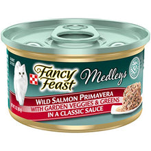 Load image into Gallery viewer, Purina Fancy Feast Wet Cat Food, Medleys Wild Salmon Primavera With Garden Veggies &amp; Greens in Sauce - (24) 3 oz. Cans
