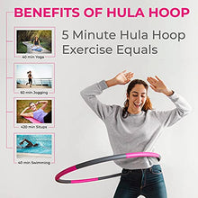 Load image into Gallery viewer, Haunz Exercise Hula Hoop for Adults | Weighted Hula Hoops with Carry Bag for Storage and Jump Rope | Women Workout Equipment Hoola Hoop | 2 lbs Weighted Hula-Hoops for Weight Loss &amp; Burning Fat
