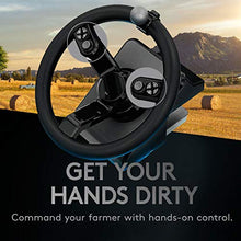 Load image into Gallery viewer, Logitech G Farm Simulator Heavy Equipment Bundle (2nd Generation), Steering Wheel Controller for Farm Simulation 19 (or Older), Wheel, Pedals, Vehicule Side Panel Control Deck for PC/PS4
