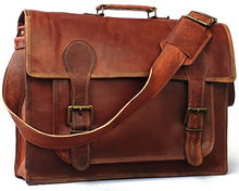 Load image into Gallery viewer, Vintage Couture 18 Inch Genuine Business Leather Laptop Messenger Bag
