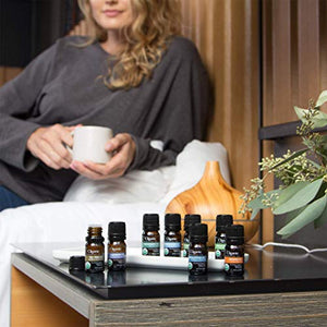 Cliganic USDA Organic Aromatherapy Essential Oils Holiday Gift Set (Top 8), 100% Pure Natural - Peppermint, Lavender, Eucalyptus, Tea Tree, Lemongrass, Rosemary, Frankincense & Orange