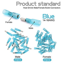 Load image into Gallery viewer, Ruikarhop 120PCS Heat Shrink Bullet Connectors Kit,Waterproof Electrical Female &amp; Male Bullet Butt Terminals(12-10AWG,14-16AWG,18-22AWG)

