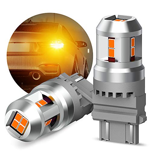 KXJX 3157 LED Amber Yellow Bulb LED Turn Signal Bulb 3156 3056 3057 4157 3457A 3157A 3757 LED Replacement Lamp for Turn Signal Blinker Bulb (Pack of 2)