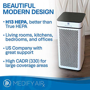 Medify MA-40W V2.0 Medical Grade Filtration H13 True HEPA for 840 Sq. Ft. Air Purifier, 99.9% | Modern Design - White
