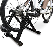 Load image into Gallery viewer, BalanceFrom Bike Trainer Stand Steel Bicycle Exercise Magnetic Stand with Front Wheel Riser Block, Black
