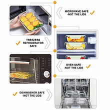 Load image into Gallery viewer, Glass Food Storage Containers Set, 62 Pack Storage Containers with Lids &amp; BPA-free Disposable Plastic Portion Cups, Leak Proof Glass Meal Prep Containers, Airtight Bento Lunch Box with 10 Fruit Forks

