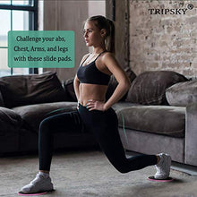 Load image into Gallery viewer, Tripsky Fitness exercise Core sliders,Workout Equipment at home,Double Sided Gilder Strength Slides Discs Work Smoothly on Any Surface Perfect for Stretch Strength Abdominal Core Exercise (Set of 2)
