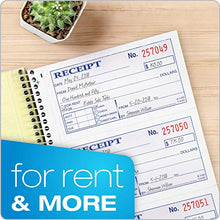 Load image into Gallery viewer, Adams Money and Rent Receipt Book, 2-Part Carbonless, 5-1/4&quot; x 11&quot;, Spiral Bound, 200 Sets per Book, 4 Receipts per Page (SC1152)
