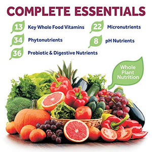 Optivida Health — Fruit & Vegetable Complete Essentials — Dietary Supplement with Whole Foods, Vitamins & Minerals — Organic, Non-GMO Probiotics and Immune System Booster — 30 Day Supply
