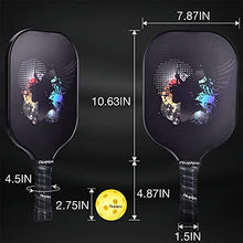 Load image into Gallery viewer, niupipo Pickleball Paddles, USAPA Pro Graphite Pickleball Paddle Set of 2 Pickleball Racquet 4 Pickleball Balls 1 Bag, Polypropylene Honeycomb Core, Graphite Face Cushion 4.25In Grip Pickleball
