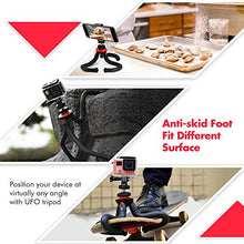 Load image into Gallery viewer, Tripod for iPhone, Fotopro Flexible Camera Tripod with Bluetooth for iPhone 11 XS,Samsung, Waterproof and Anti-Crack Phone Tripod Stand for GoPro, Portable Travel Tripod for Live Streaming Vlog Video
