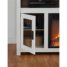 Load image into Gallery viewer, Ameriwood Home Carver Electric Fireplace TV Stand for TVs up to 60&quot; Wide, White
