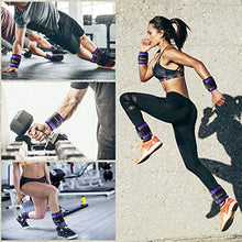 Load image into Gallery viewer, Sportneer Adjustable Ankle Weights for Women &amp; Men,Durable Ankle Wrist Arm Leg Weights Strap for Fitness, Exercise, Walking, Jogging, Gym, Aerobics, Workout,1-5 lbs Each Pack, 2 Pack 2-10 lbs,Purple
