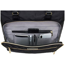 Load image into Gallery viewer, Kenneth Cole Reaction Chelsea Quilted Chevron 15" Laptop &amp; Tablet Business Tote With Removeable Shoulder Strap, Black
