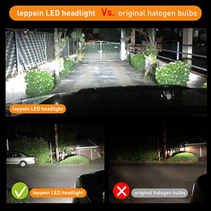 9004/HB1 LED Headlight Bulbs leppein S Series Dual Hi/Lo Beam 24xCREE Chips 6500K Cool White 6000LM Halogen Replacement Conversion Kit-1 Pair