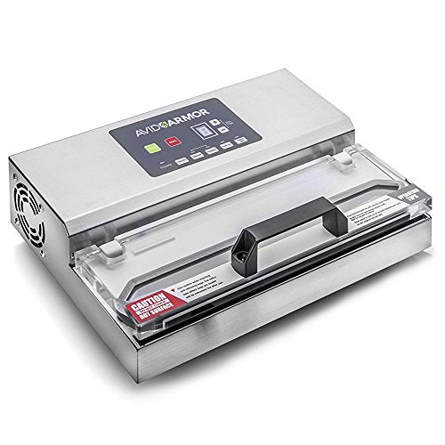 Avid Armor Vacuum Sealer Machine - A100 Stainless Construction, Clear Lid, Commercial Double Piston Pump Heavy Duty 12