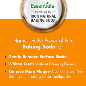 Arm & Hammer Essentials Whiten & Strengthen Fluoride Toothpaste, 100% Natural Baking Soda, Fresh Mint, 4.3 Oz (Pack of 4)
