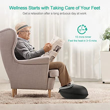 Load image into Gallery viewer, Medcursor Foot Massager Machine with Heat, Deep Kneading Massager, Delivers Relief for Tired Muscles and Plantar, Multi-Level Settings &amp; Adjustable Intensity for Home or Office Use (Black)
