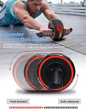Load image into Gallery viewer, NORSENS Ab Roller Wheel, 3-in-1 Ab Wheel Roller for Abdominal Exercise with Knee Pad, Adjustable Speed Jump Rope and Push up Bars, Exercise Equipment for Home Gym Office Workout
