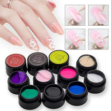 Load image into Gallery viewer, 12pcs 3D Sculpture Gel, Saviland Carving Gels Nail Polish for Decoration Patterns Nail Art Kit(White,Pink,Red,Blue,Black)

