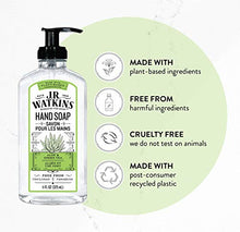 Load image into Gallery viewer, J.R. Watkins Gel Hand Soap, Scented Liquid Hand Wash for Bathroom or?Kitchen, USA Made and Cruelty Free, 11 fl oz, Aloe &amp; Green Tea, 6 Pack
