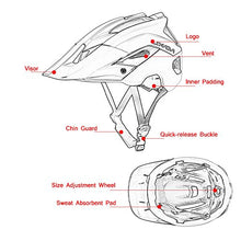 Load image into Gallery viewer, Lixada Mountain Bike Helmet Ultralight Adjustable MTB Cycling Bicycle Helmet Men Women Sports Outdoor Safety Helmet with 13 Vents
