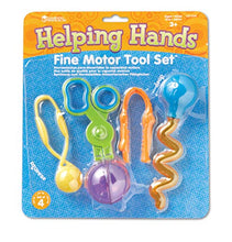 Load image into Gallery viewer, Learning Resources Helping Hands Fine Motor Tool Set Toy - 4 Pieces, Easter Toys for kids, Ages 3+ Fine Motor and Sensory Play Toys, Toddler Tweezers, Sensory Bin Toys
