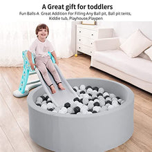 Load image into Gallery viewer, STARBOLO Ball Pit Balls - 100 pcs Plastic Play Pit Balls Crawl Balls with Color Black, Grey, White for Baby Kids Playpen Pool Tub Toy, 2.2 Inch.
