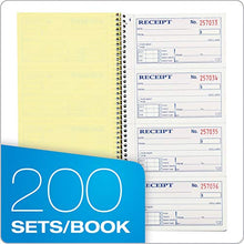 Load image into Gallery viewer, Adams Money and Rent Receipt Book, 2-Part Carbonless, 5-1/4&quot; x 11&quot;, Spiral Bound, 200 Sets per Book, 4 Receipts per Page (SC1152)
