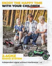 Load image into Gallery viewer, BEZGAR TB141 RC Cars-1:14 Scale Remote Control Car, 2WD High Speed 20 Km/h All Terrains Electric Toy Off Road RC Car Vehicle Truck Crawler with Two Rechargeable Batteries for Boys Kids and Adults
