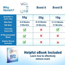 Load image into Gallery viewer, Vanish Silicone Scar Gel | Extra-strength Silicone Scar Removal Cream for Face, Body Stretch Marks, Keloid Scar, Acne Scar, C-Section and Surgical Scars | Old &amp; New Scars, for Men and Women | 1oz
