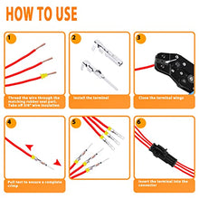 Load image into Gallery viewer, AutoEC 352PCS Electrical Connectors Plug Kit, Waterproof Automotive Motorcycle Electrical Wire Connector Terminals, 1 2 3 4 Pin Truck Harness Plug Car Spark Plug Connector for Car, Truck, Motorcycle
