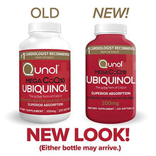Load image into Gallery viewer, Qunol Mega Ubiquinol CoQ10 100mg, Superior Absorption, Patented Water and Fat Soluble Natural Supplement Form of Coenzyme Q10, Antioxidant for Heart Health, 120 Count (Pack of 1) Softgels
