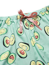 Load image into Gallery viewer, DIDK Women's Cute Cartoon Print Tee and Shorts Pajama Set Avocado Green Medium
