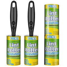 Load image into Gallery viewer, COMMEMA Lint Rollers for Pet Hair Extra Sticky, Pet Hair Remover, Lint Remover, Lint Roller Set Brush for Dog &amp; Cat Hair Removal, Clothes, Furniture, 2 Handles with 4 Refills, 240 Total Sheets
